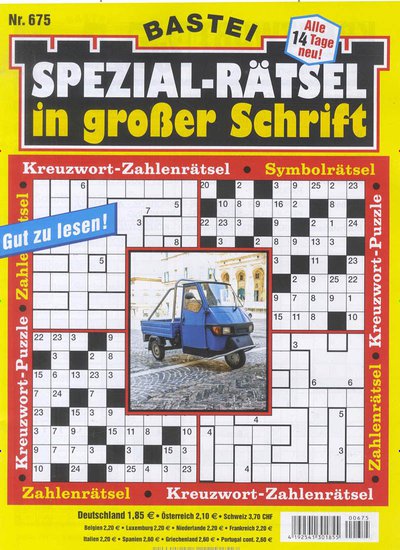 Zeitschrift SPEZIAL-RÄTSEL in großer Schrift Abonnement mit Praemie
