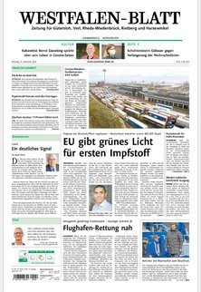 WESTFALEN-BLATT - Zeitung für Gütersloh, Rheda-Wiedenbrück, Rietberg und Harsewinkel