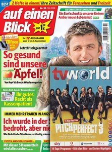 Titelblatt der Zeitschrift auf einen Blick mit tv world im Prämienabo