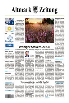 Titelblatt der Zeitschrift Altmark Zeitung