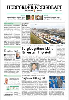Titelblatt der Zeitschrift Die Lokalzeitung - HERFORDER KREISBLATT