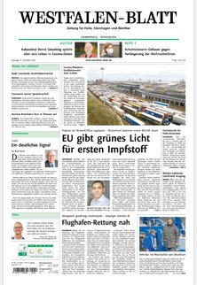 Zeitung für Halle und Borgholzhausen - Westfalen-Blatt