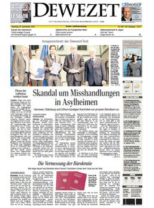 Titelblatt der Zeitschrift Deister- und Weserzeitung